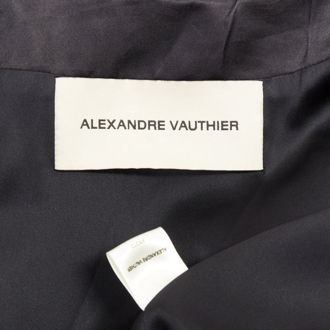 rare ALEXANDRE VAUTHIER COUTURE SS2022 Runway Maison Lemarie ostrich tinsel coat