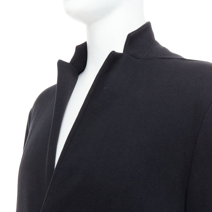 ATO black cotton jersey panelled pocketed cropped blazer IT46 S