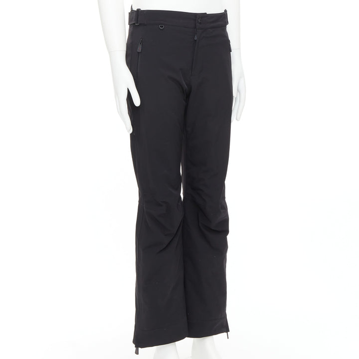 MONCLER Grenoble Pantaloni Da Sci black nylon flare ski pants S