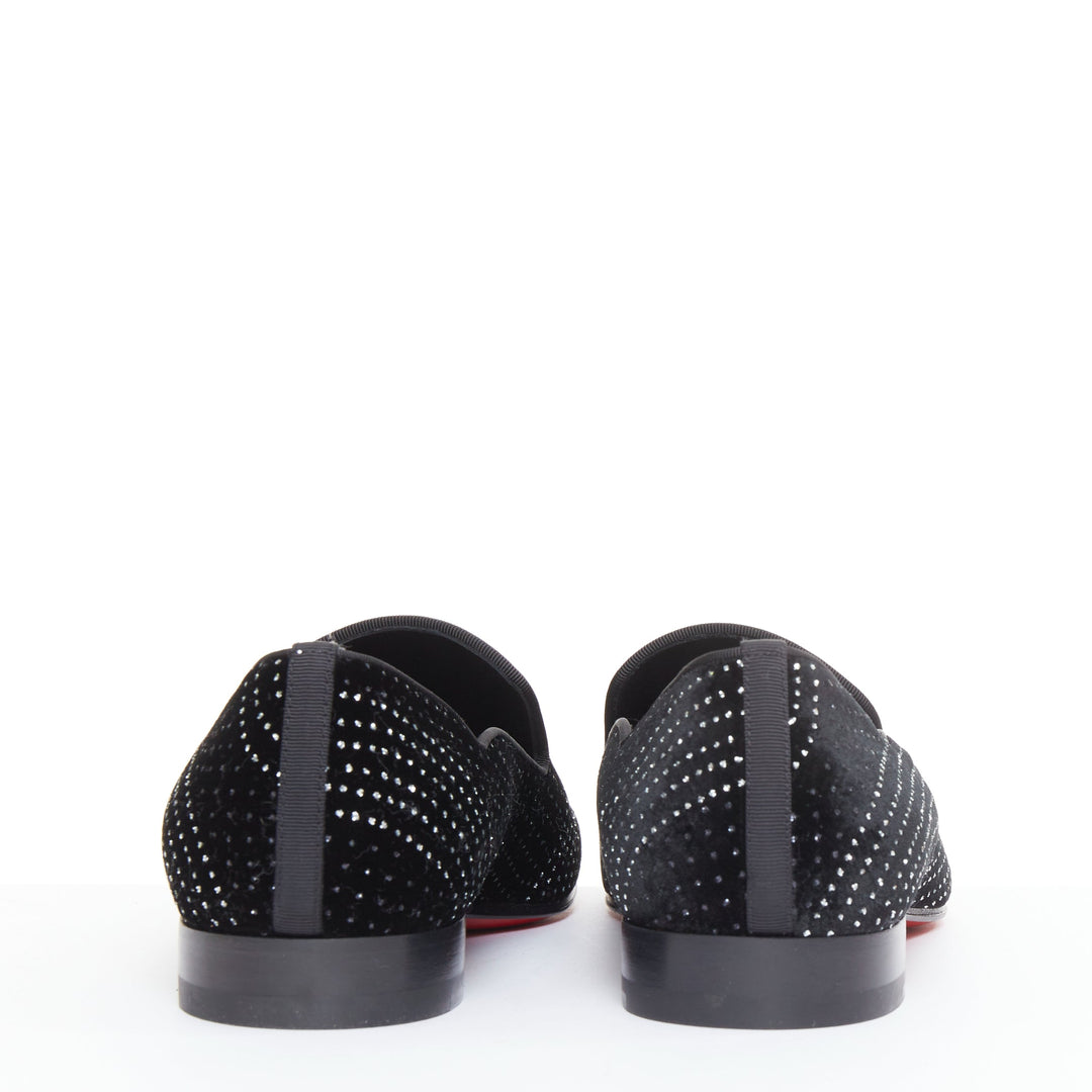 CHRISTIAN LOUBOUTIN Dandy Chick Orlato Flat Velvet River glitter loafer EU42.5