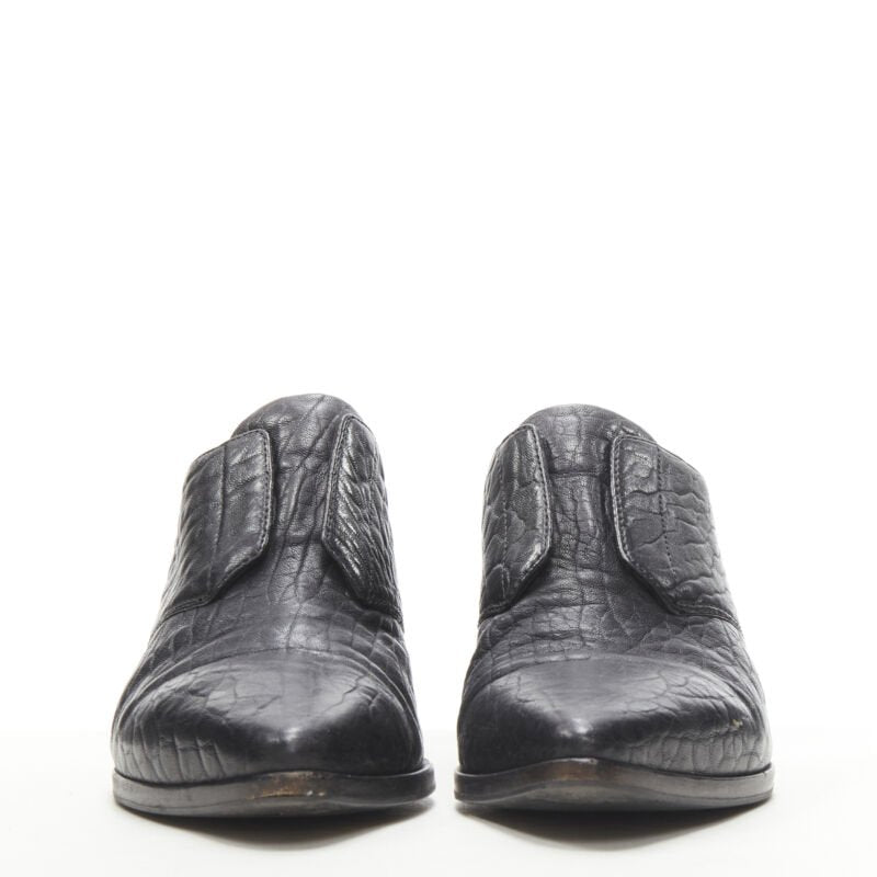 ALEXANDER WANG Ines Oxford black leather laceless brogue EU37