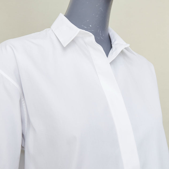 JIL SANDER 2020 7 Days Friday Optic White Poplin tailored shirt FR32 XXS