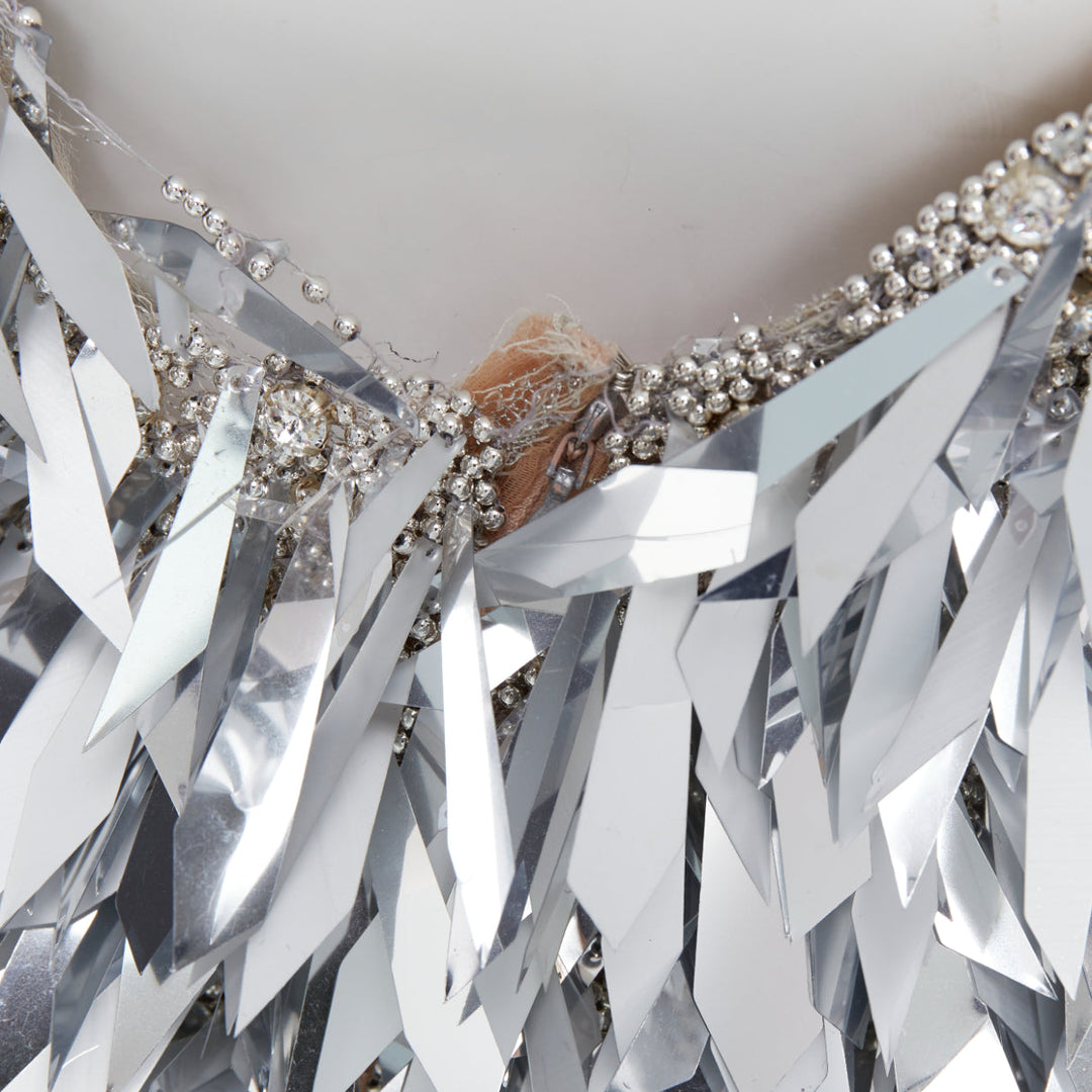 rare ALEXANDRE VAUTHIER COUTURE AW2023 Runway Lesage bead feather pailette dress