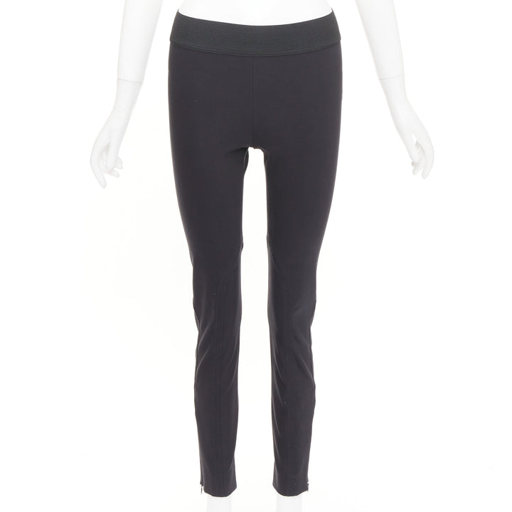 STELLA MCCARTNEY 2015 black cotton stretch zip equestrian riding pants  IT38 XS