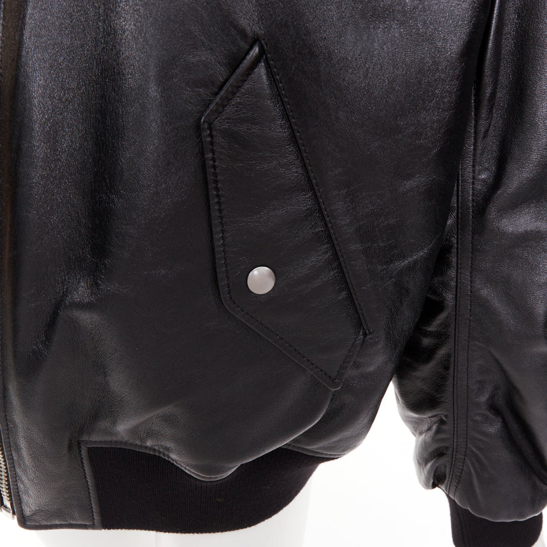 PRADA  Raf Simons 2021 Runway lambskin triangle pouch oversized bomber IT38 XS