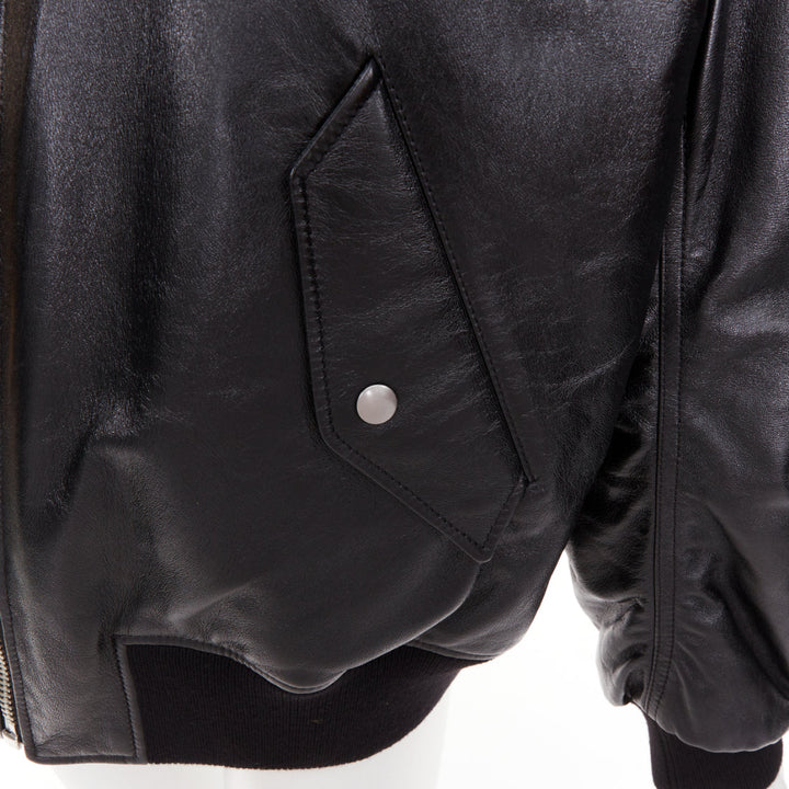 PRADA  Raf Simons 2021 Runway lambskin triangle pouch oversized bomber IT38 XS