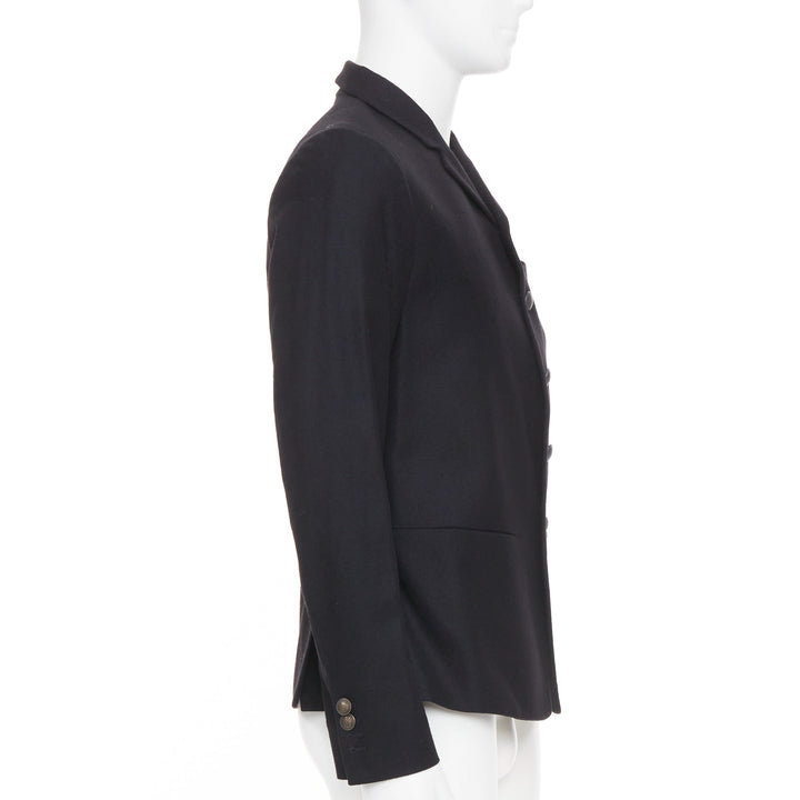NEIL BARRETT high break notch lapel five button slim wool blazer jacket EU46