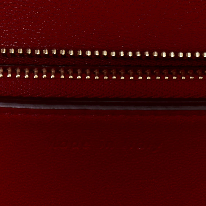 CELINE Classic Box burgundy smooth leather gold clasp crossbody messenger bag