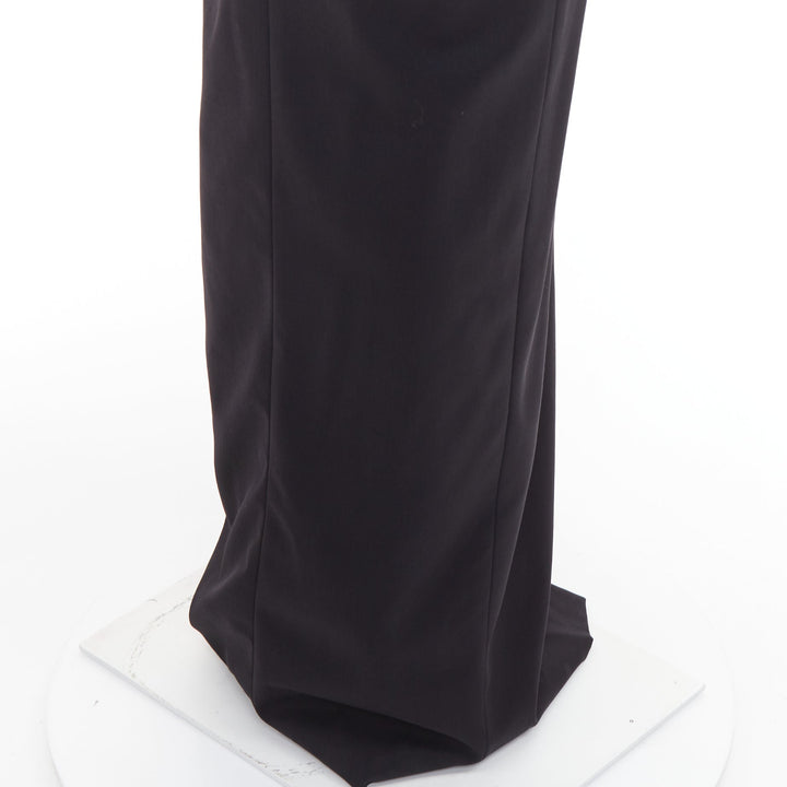 ALEXANDRE VAUTHIER COUTURE AW2018 Runway black high open back slit front gown