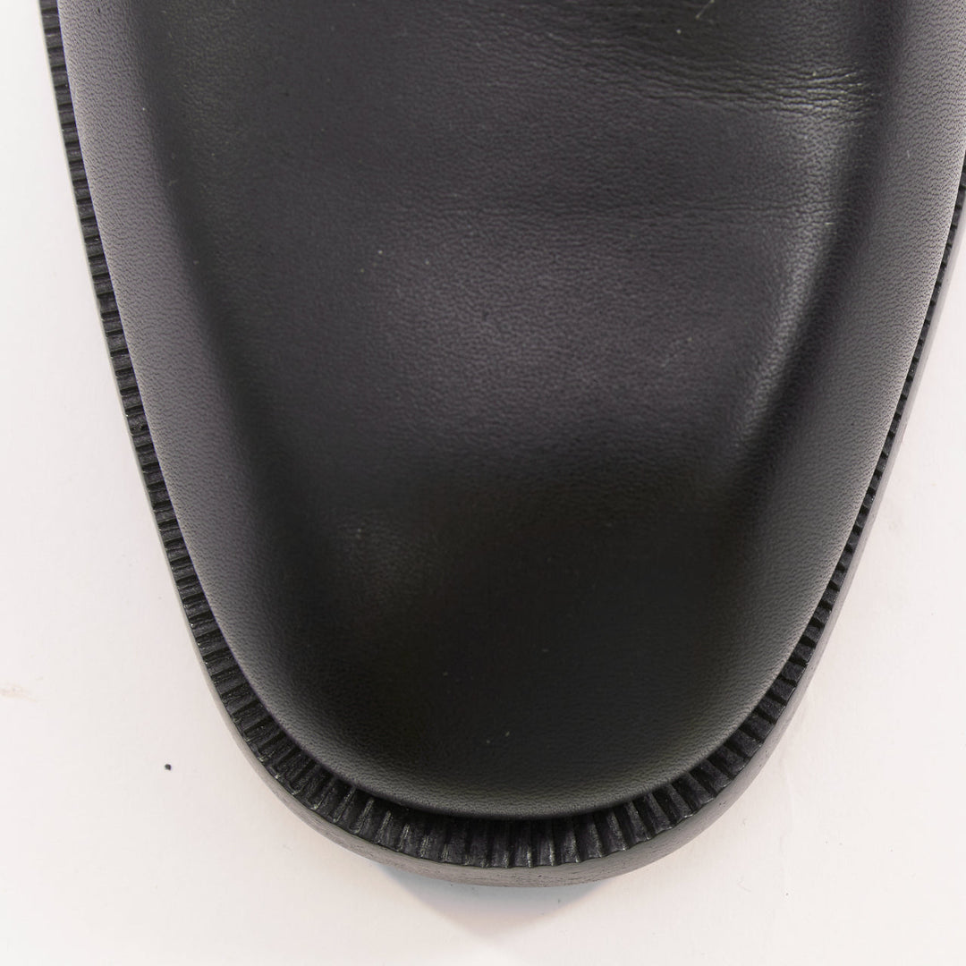 CHRISTIAN LOUBOUTIN Chambeli Boot Flat black barbell lace leather boots EU42 US9