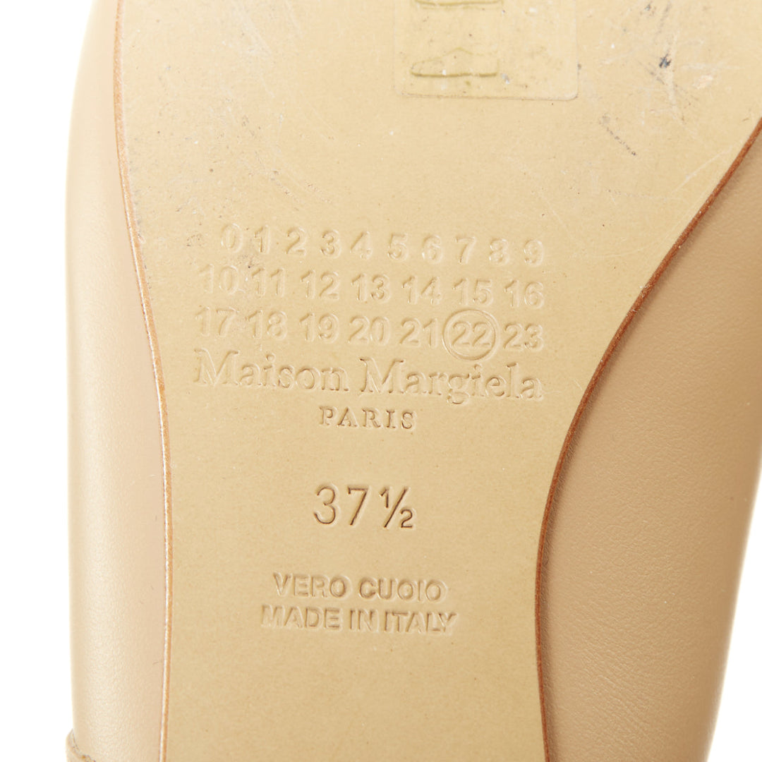 MAISON MARGIELA Tabi  nude soft nappa leather split toe ballet flats EU37.5