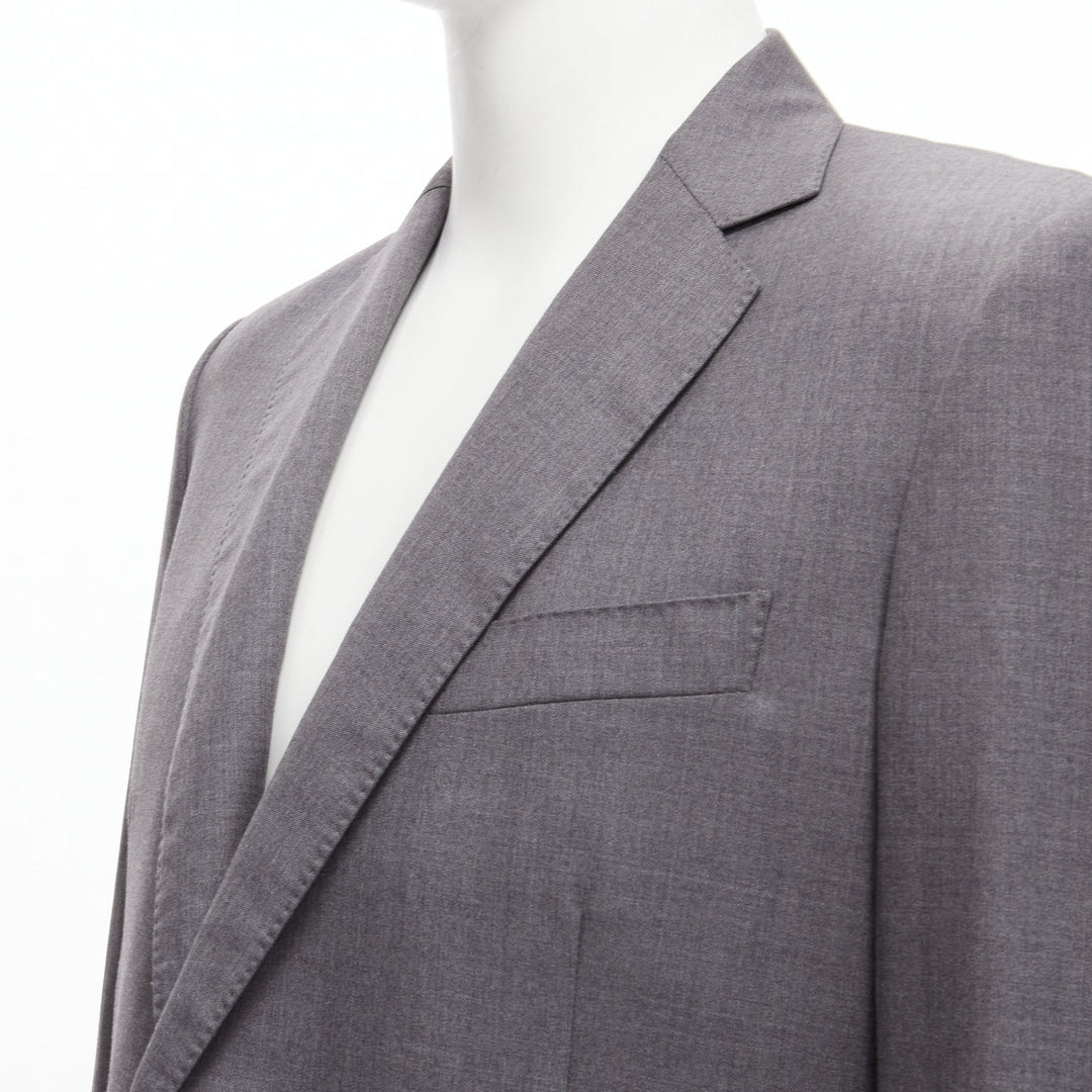 KILGOUR Saville Row grey virgin wool pink lining blazer jacket UK38 M