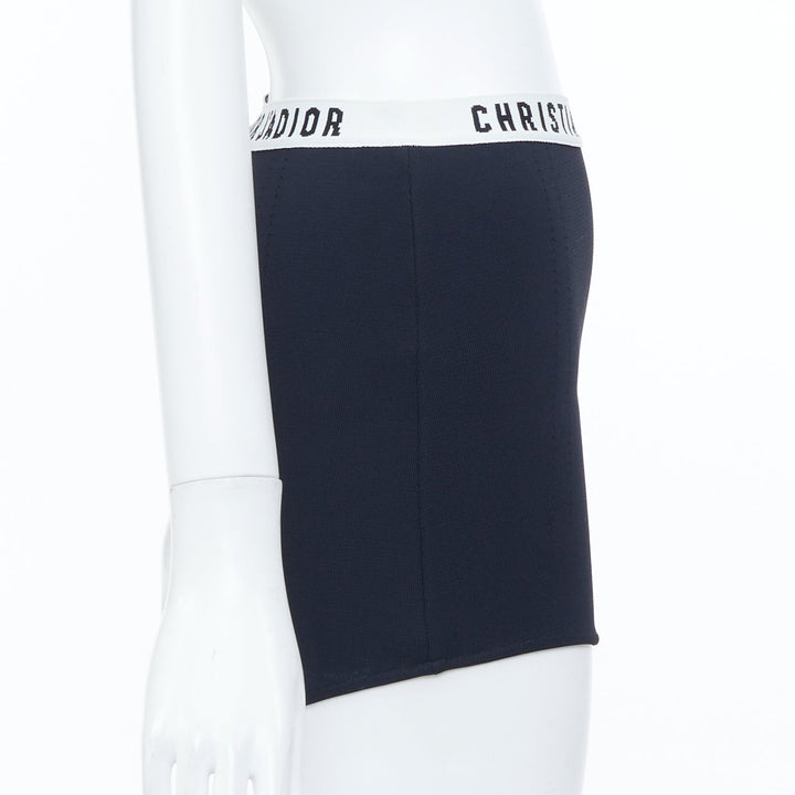 CHRISTIAN DIOR 2017 J'Adior black knit elasticated waistband brief shorts FR38 M