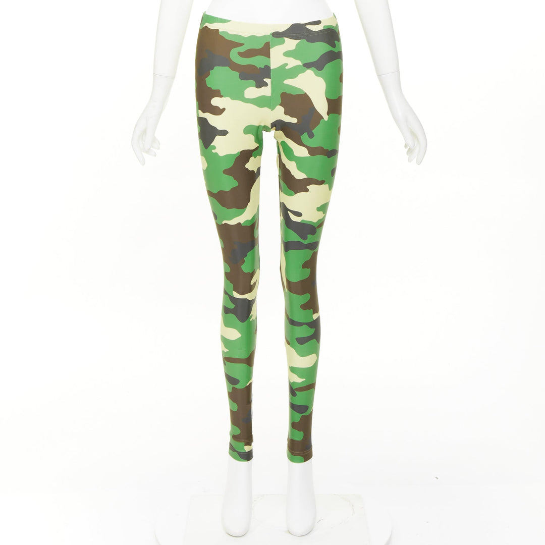 JUNYA WATANABE 2017 camouflage print stretch jersey causal skinny leggings S