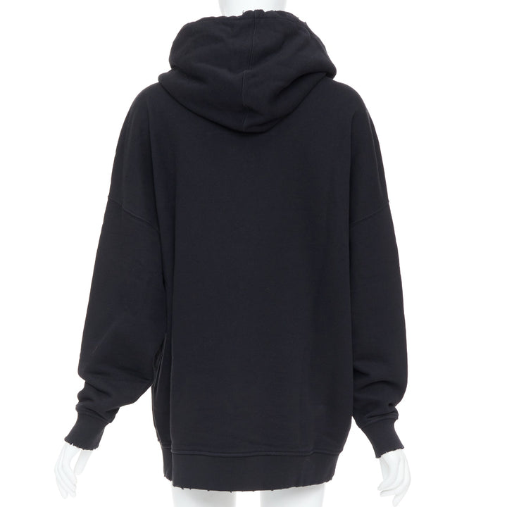 FENDI 2023 MARC JACOBS Baguette Bag  black pocket cotton hooded sweatshirt XS