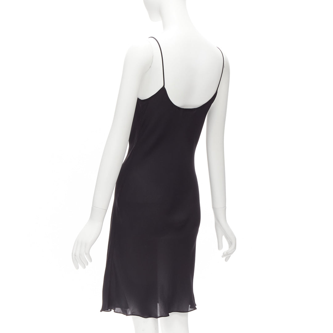 Female mannequin wearing Oscar de la Renta by Oscar De La Renta FW 2018 Black Silk Women Casual Dress in Size US0 | Available at JHROP