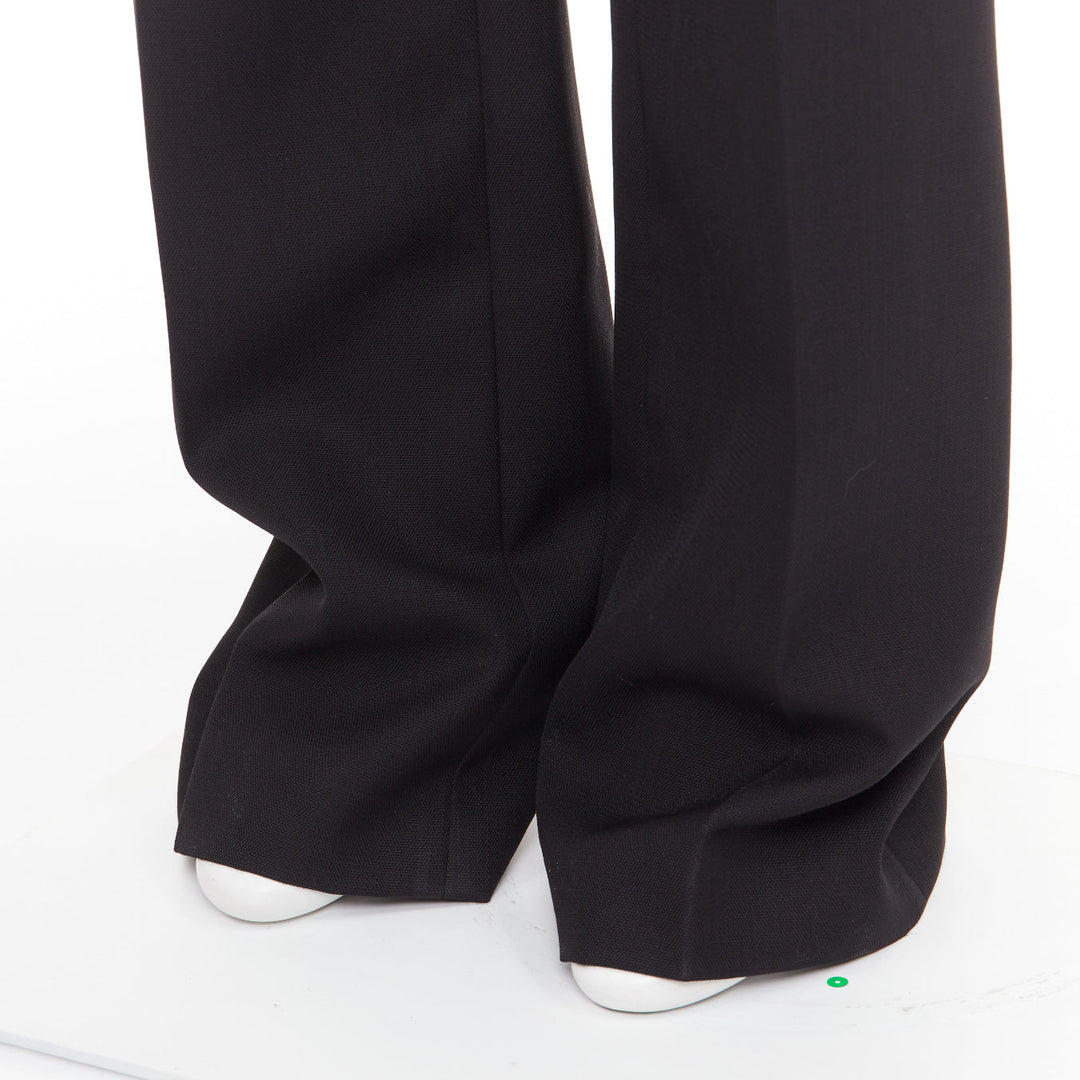 ALEXANDRE VAUTHIER COUTURE SS2025 black darted back straight leg trousers pants