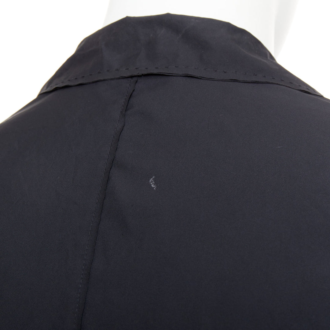 LANVIN black light double layer fabric raw edges blazer jacket FR44 XS