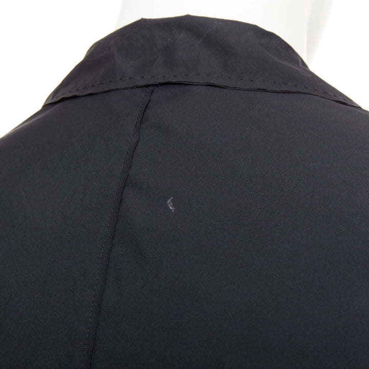 LANVIN black light double layer fabric raw edges blazer jacket FR44 XS