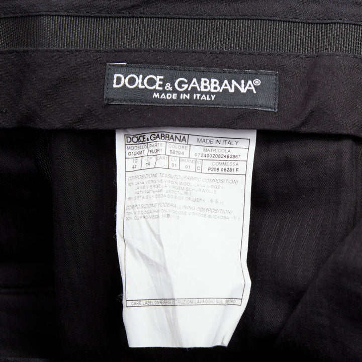 DOLCE GABBANA Martini grey wool silk single breast full canvas 3 pc suit IT44 XS