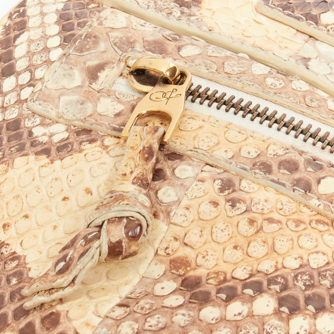 PROENZA SCHOULER PS1 beige scaled leather satchel crossbody shoulder bag