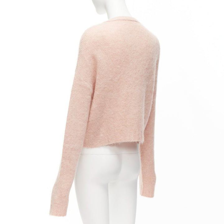 RED VALENTINO pink alpaca blend horn button cardigan sweater XS