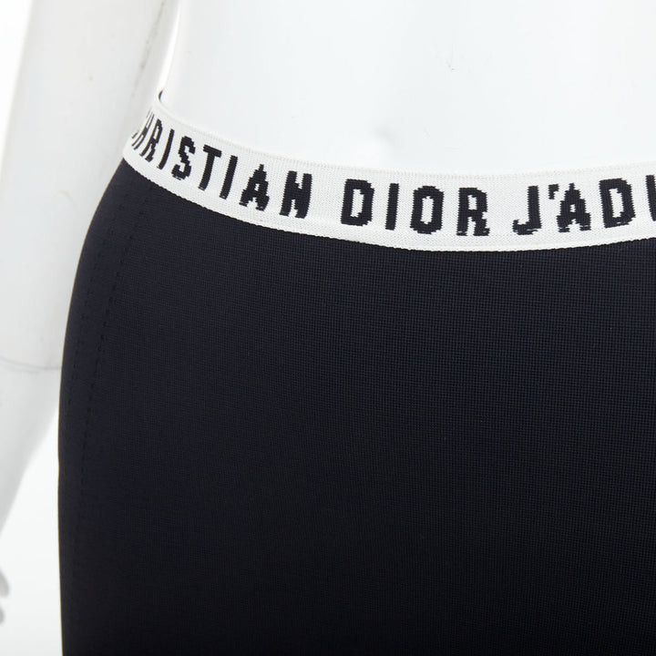 CHRISTIAN DIOR 2017 J'Adior black knit elasticated waistband brief shorts FR38 M