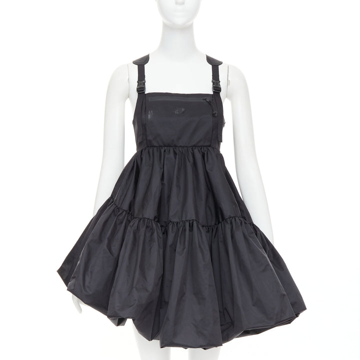 CECILIE BAHNSEN THE NORTH FACE Shara Mountain black puff babydoll dress XS