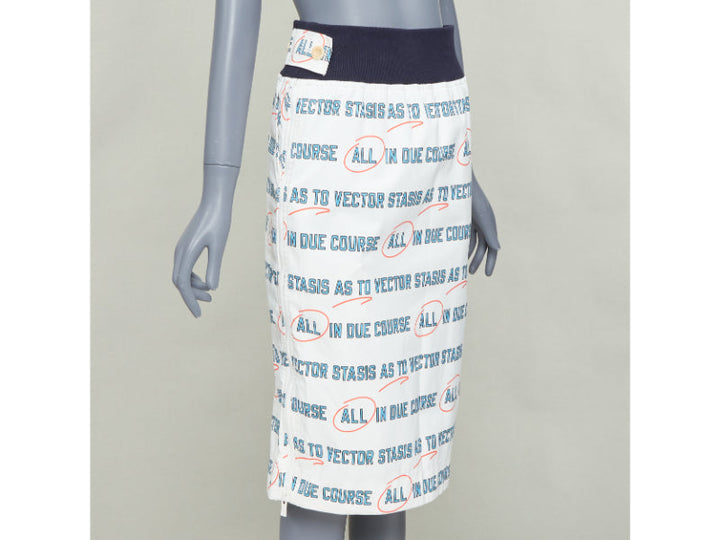 SACAI 2018 Vector Stasis graphic print side zip waistband pencil skirt JP1 S