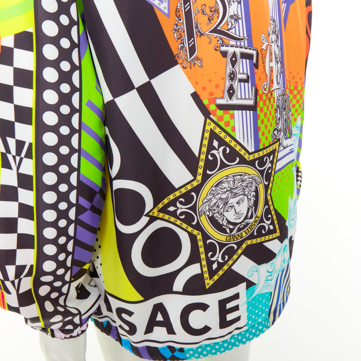 VERSACE 2020 Runway Pop Temple print nylon windbreaker shirt jacket EU52 XL
