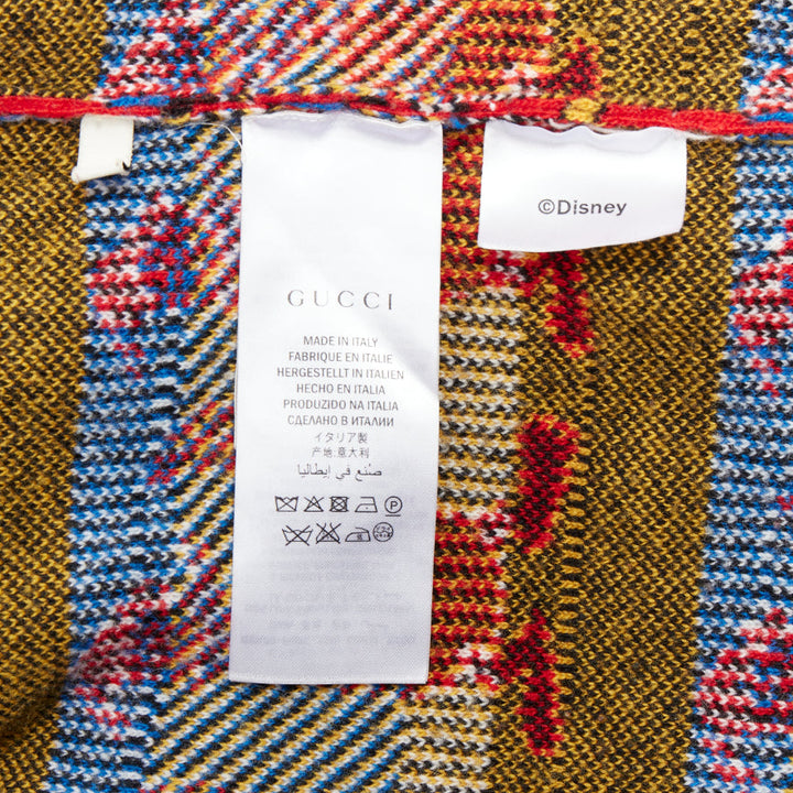 GUCCI Disney Donald Duck red wool blue intarsia button cardigan M