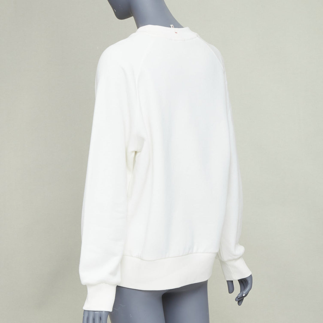 MONCLER GRENOBLE Maglia Girocollo white padded face ski goggle sweatshirt S