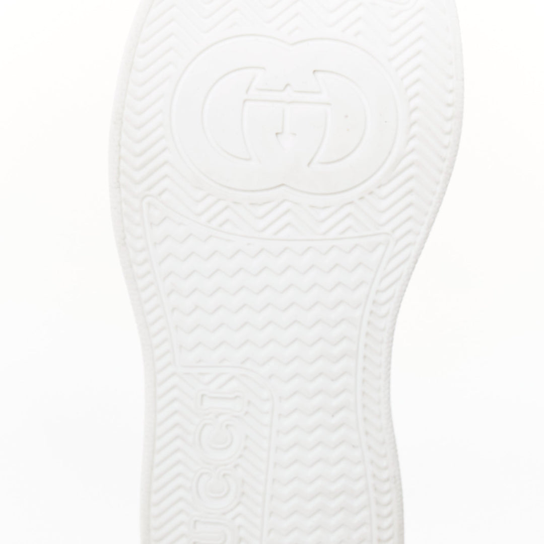GUCCI KIDS pink white leather fabric GG monogram interlocking sneakers EU29