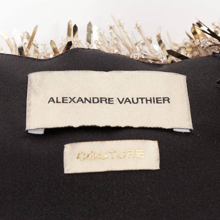 rare ALEXANDRE VAUTHIER COUTURE SS2020 Runway Lemarie laser cut feather dress