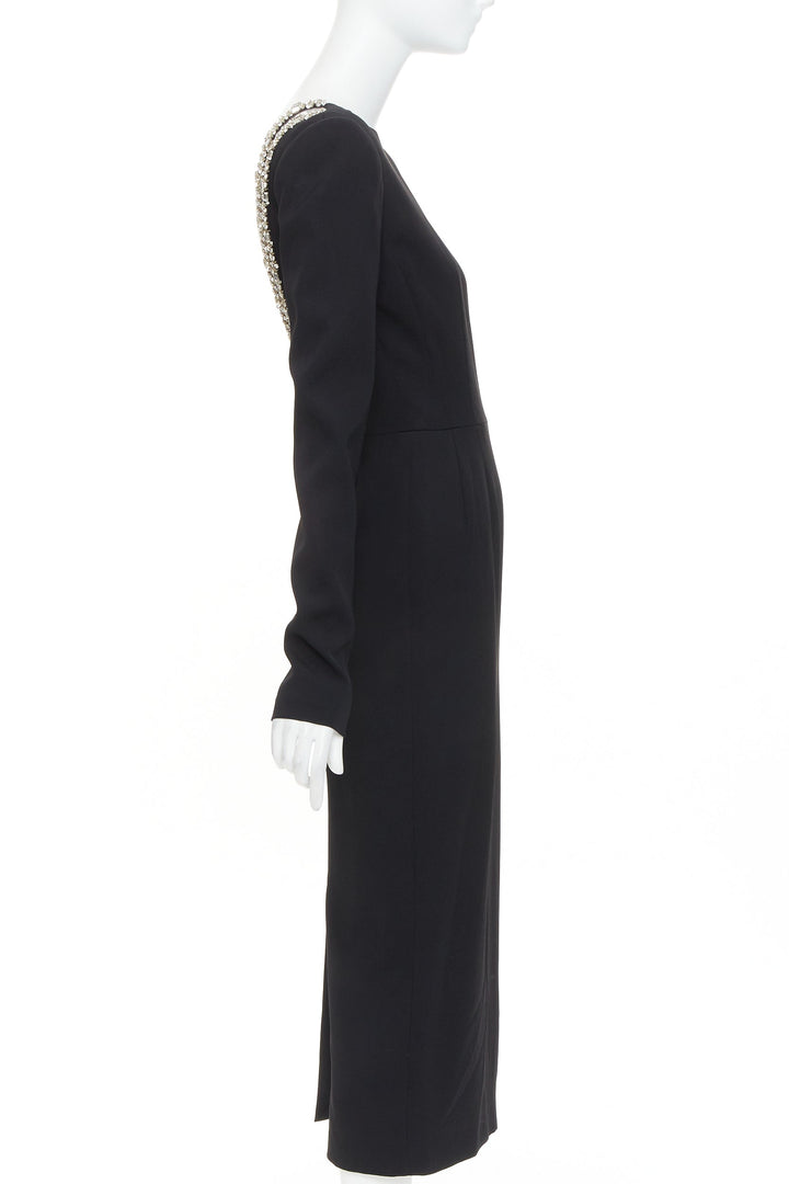 ALEXANDRE VAUTHIER COUTURE 2023 Runway black crystal embellished open back dress