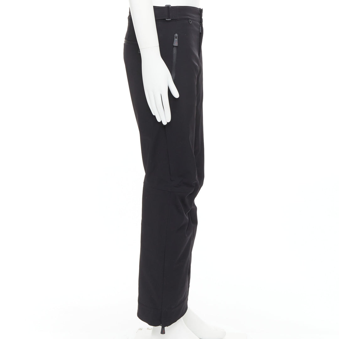 MONCLER Grenoble Pantaloni Da Sci black nylon flare ski pants S