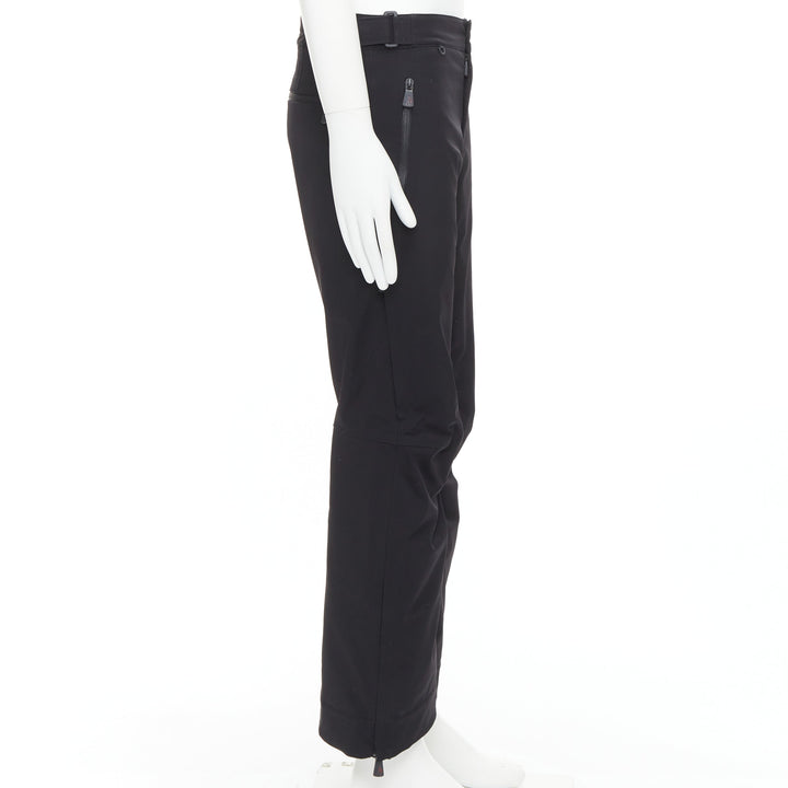 MONCLER Grenoble Pantaloni Da Sci black nylon flare ski pants S