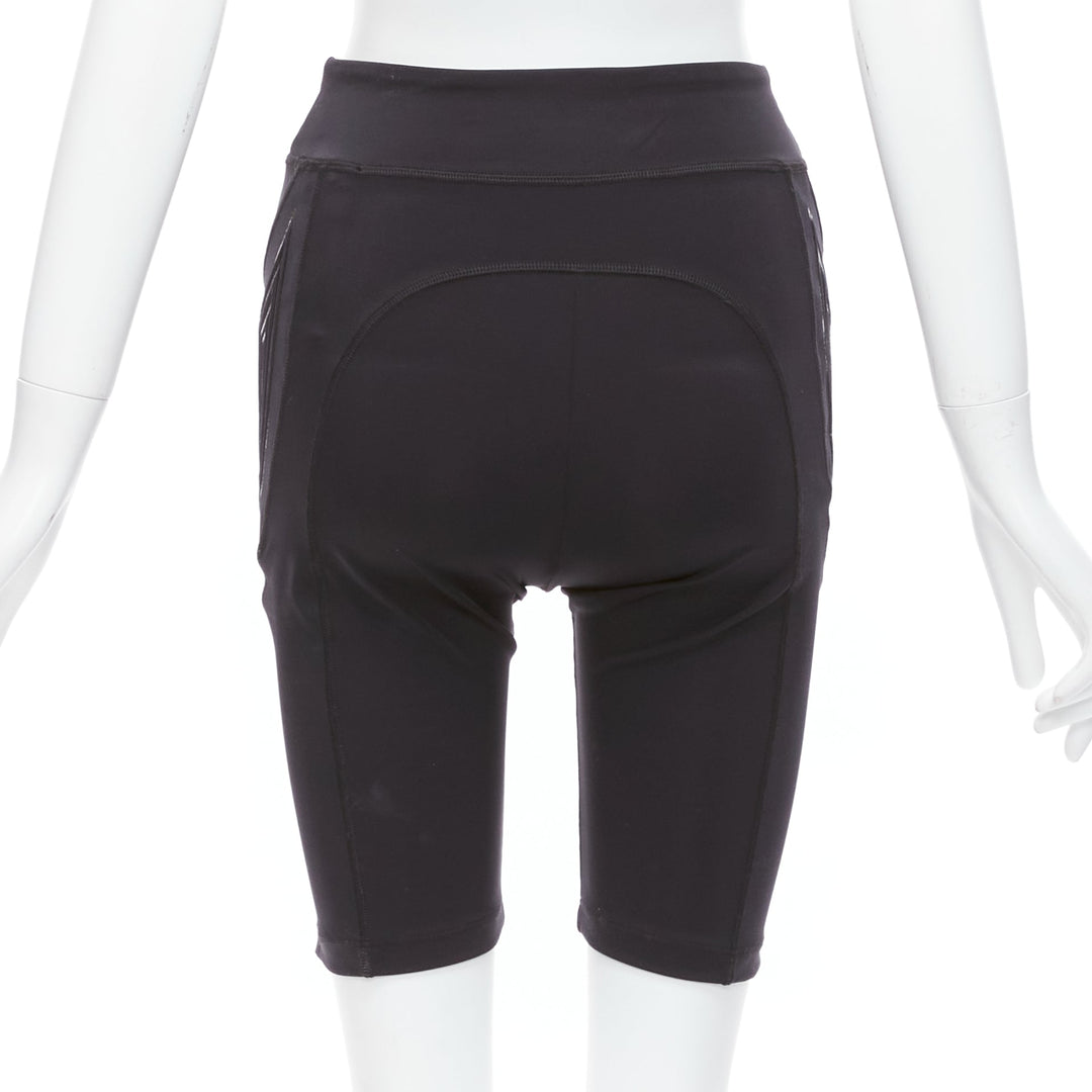 FENDI 2019 FFreedom black neoprene rubber compression biker shorts IT40 S