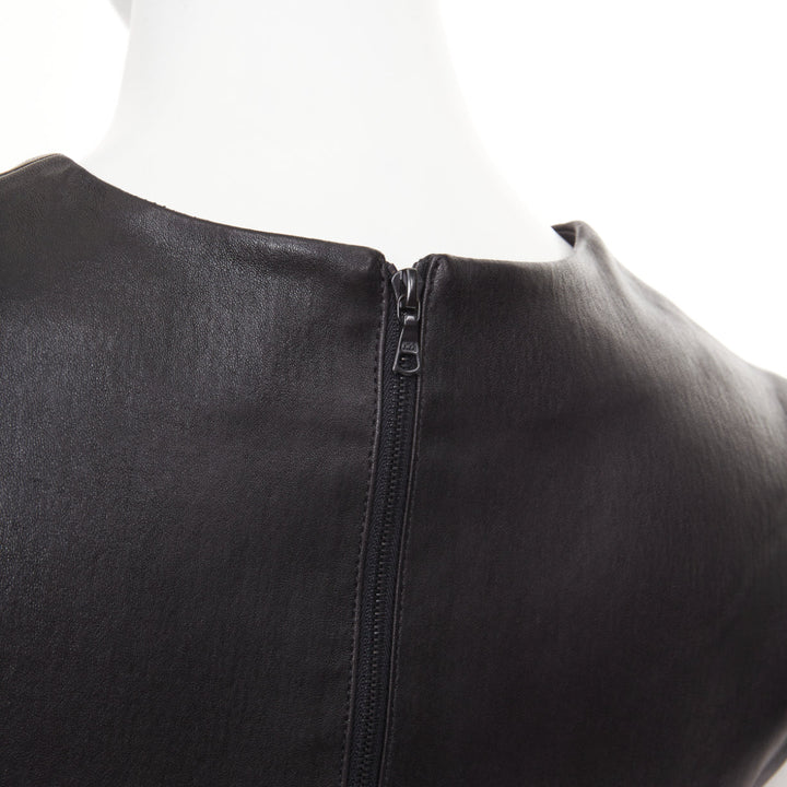 THE ROW soft lambskin stretch minimal seam sleeveless shell top US4 S