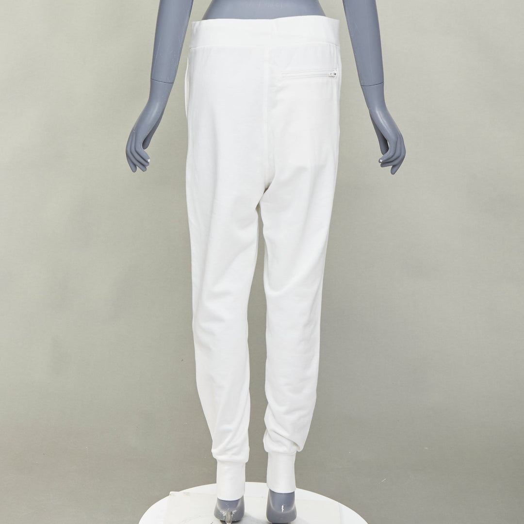 Y3 Classic Core white printed logo sleeved hoodie jogger track pants set S