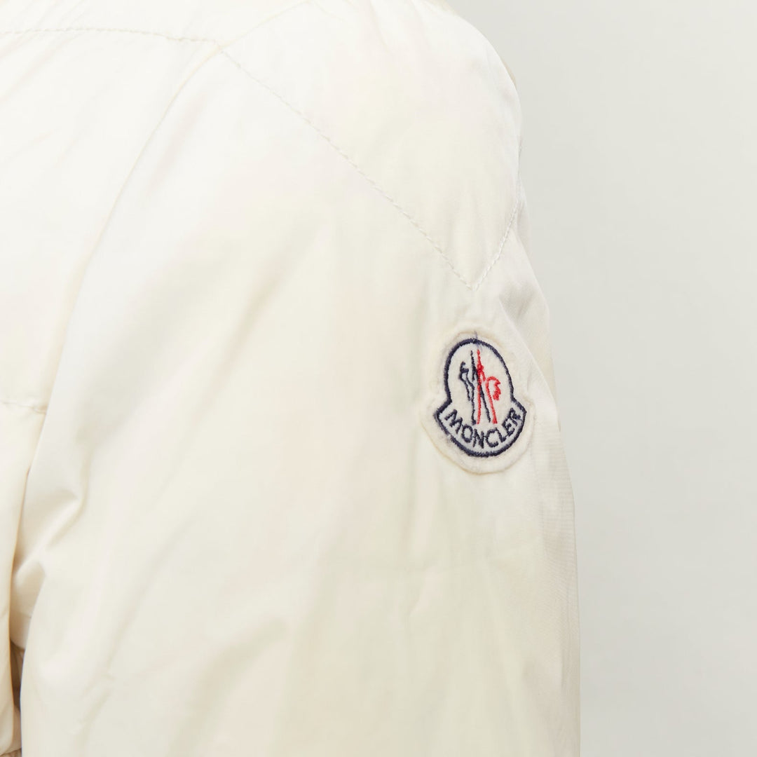 MONCLER G32-003 Piumino Nuovo Daphne cream black 4 pocket padded jacket US2 S