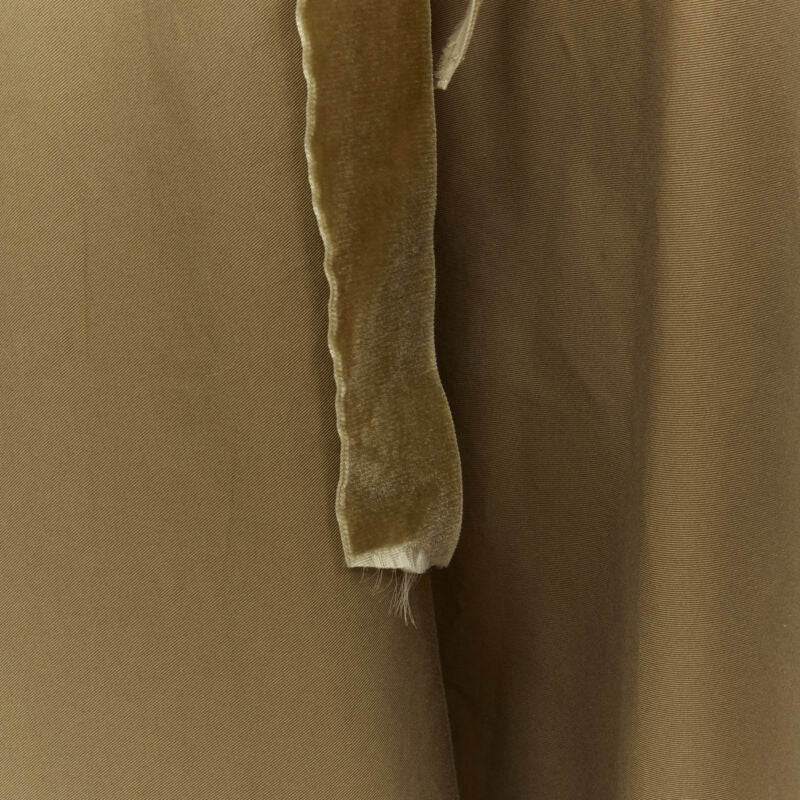 ARTCLUB Casa Miller gold lurex brown cotton twill wrap maxi dress M