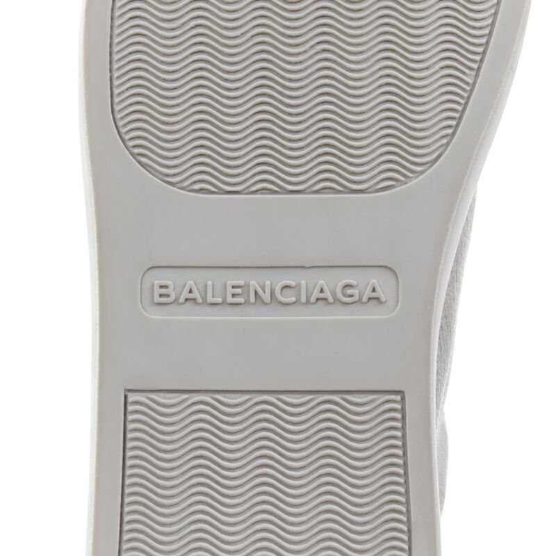 BALENCIAGA DEMNA Arena Pyrite Grey grained leather low top sneakers EU41 US8