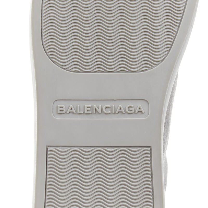 BALENCIAGA DEMNA Arena Pyrite Grey grained leather low sneakers EU45 US12