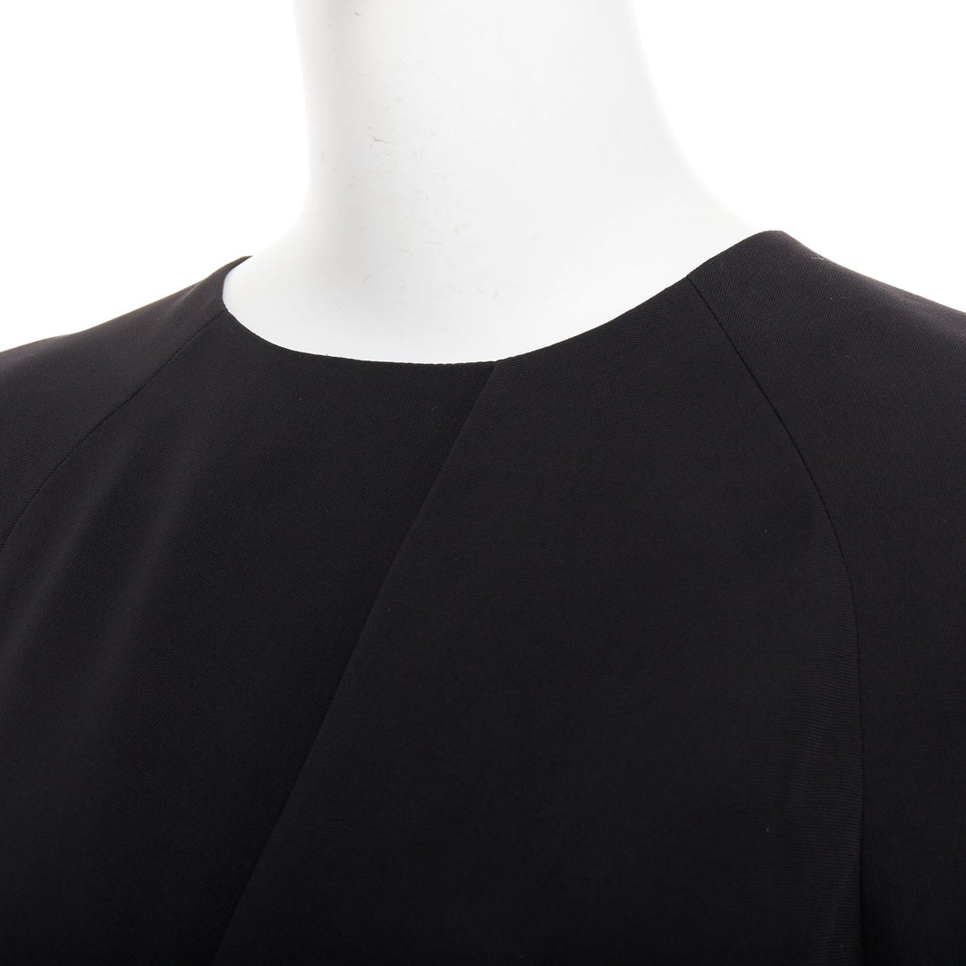 ALEXANDER WANG black drape knot front raglan crew neck top US2 S