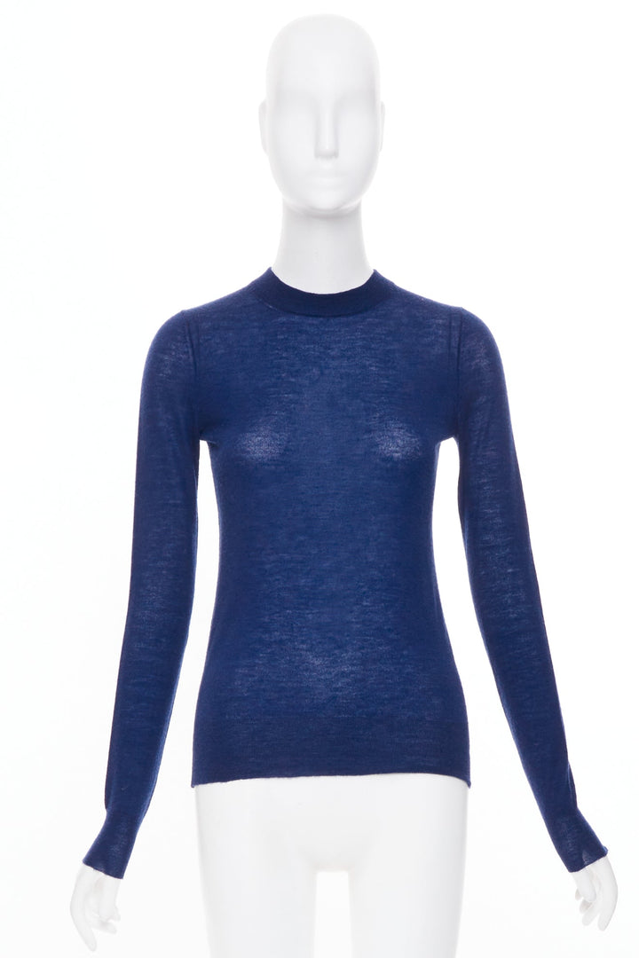JOSEPH 100% cashmere dark blue crew neck long sleeve sweater S