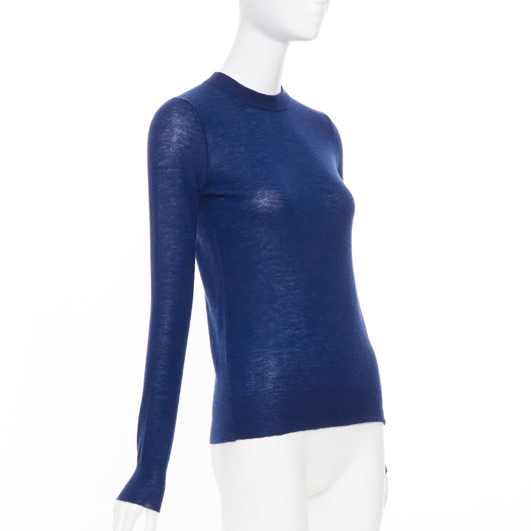 JOSEPH 100% cashmere dark blue crew neck long sleeve sweater S