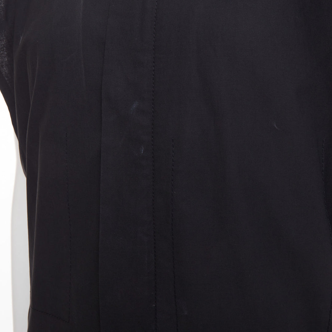 BOTTEGA VENETA 2020 Runway black cotton sleeveless utility jumpsuit IT46 S