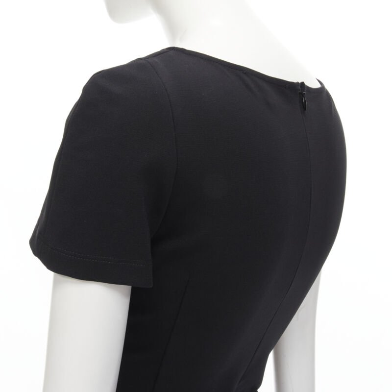 Female mannequin wearing Versus 2012 Black Viscose Women Mini Dress in Size IT38 | Available at JHROP