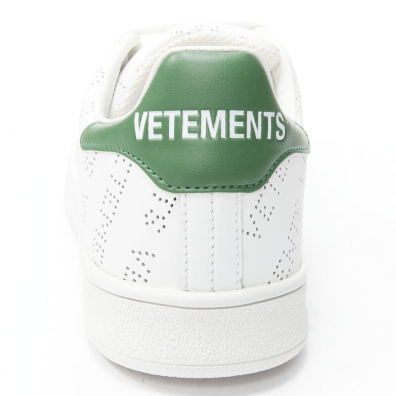 VETEMENTS 2018 Demna logo perforated leather Stan Smith low sneaker EU38